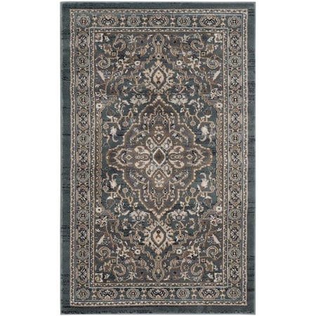 Safavieh Lyndhurst Small Rectangle Area Rug, Teal and Grey - 4 x 6 ft. LNH338A-4
